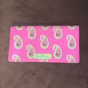Vera Bradley Pink Paisley Check Book Holder